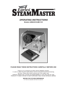 Manual Earlex LMB230V Wallpaper Steamer