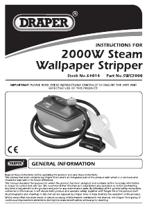 Manual Draper SWS2000 Wallpaper Steamer