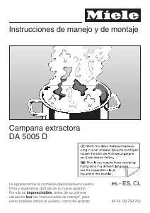 Manual de uso Miele DA 5005 D Campana extractora