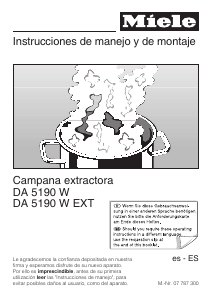 Manual de uso Miele DA 5190 W Campana extractora