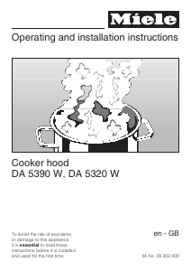 Handleiding Miele DA 5320 W Puristic Maxime Afzuigkap