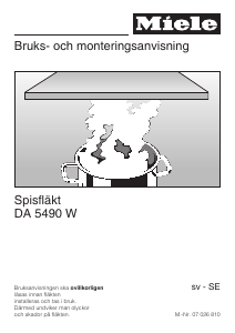 Bruksanvisning Miele DA 5490 W Köksfläkt