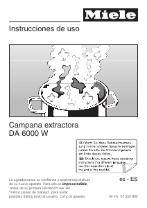 Manual de uso Miele DA 6000 W Campana extractora