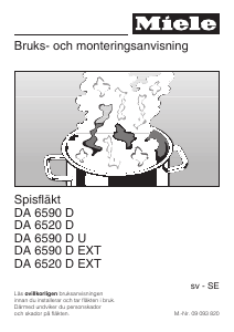 Bruksanvisning Miele DA 6590 D Köksfläkt