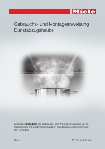 Bedienungsanleitung Miele DA 6596 D Puristic Canto Dunstabzugshaube