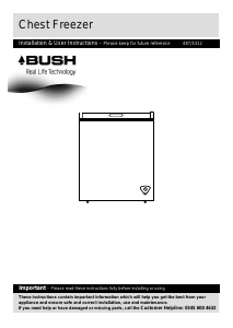 Manual Bush BCF60L Freezer