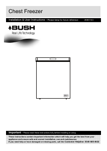 Manual Bush BCF142L Freezer
