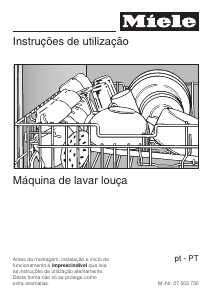 Manual Miele G 1022 Máquina de lavar louça