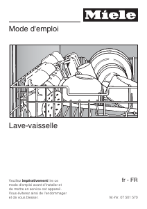 Mode d’emploi Miele G 1023 SC Lave-vaisselle