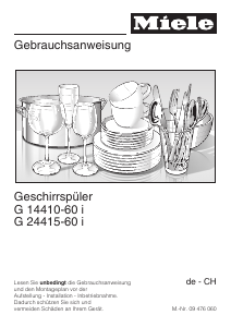 Bedienungsanleitung Miele G 14410-60 i Geschirrspüler