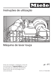 Manual Miele G 1532 SCi Máquina de lavar louça