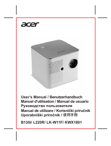 Handleiding Acer L220R Beamer