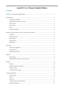 Manual Amazfit X Smart Watch