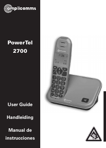 Manual de uso Amplicomms PowerTel 2700 Teléfono inalámbrico