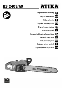 Návod Atika KS 2403/40 Reťazová píla