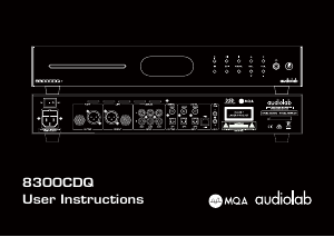 Manual Audiolab 8300CDQ CD Player