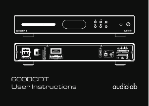 Manual Audiolab 6000CDT CD Player