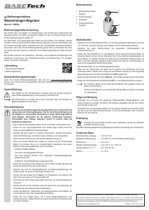 Mode d’emploi Basetech 1530022 Programmateur d’arrosage