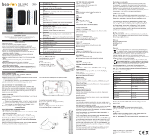 Handleiding Beafon SL590 Mobiele telefoon