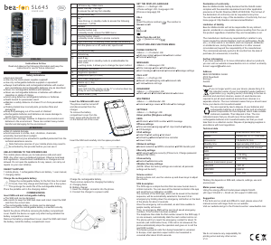 Manual Beafon SL645 Mobile Phone