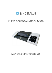 Manual de uso Binderplus LM230 Plastificadora