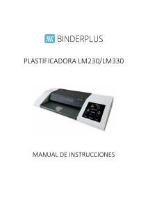 Manual de uso Binderplus LM330 Plastificadora