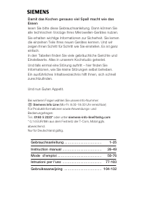 Mode d’emploi Siemens HF22M260 Micro-onde