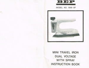 Manual BEP B68-SP Iron