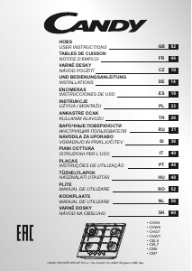 Mode d’emploi Candy CM6PBRX/4U2 Table de cuisson