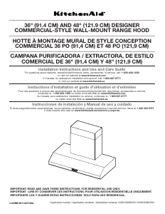 Manual KitchenAid KVWC956KSS Cooker Hood