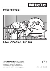 Mode d’emploi Miele G 601 SC Lave-vaisselle