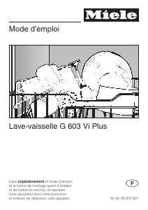 Mode d’emploi Miele G 603 SCVi Lave-vaisselle