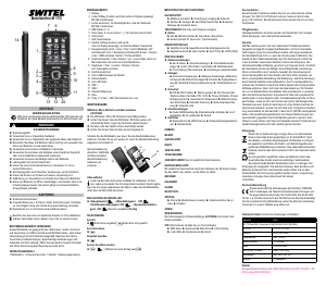 Mode d’emploi Switel M17D Téléphone portable