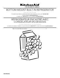 Mode d’emploi KitchenAid KBBX104EPA Réfrigérateur combiné