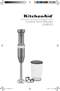 Manual KitchenAid KHBV53WH Hand Blender