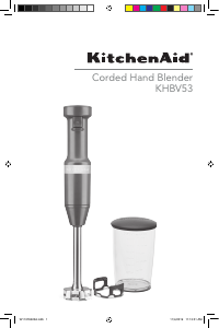 Manual KitchenAid KHBV53BM Hand Blender