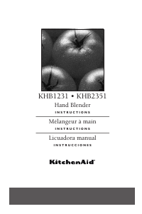 Mode d’emploi KitchenAid KHB2351OB Mixeur plongeant