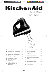 Manual KitchenAid 5KHM5110EOB Misturador da mão