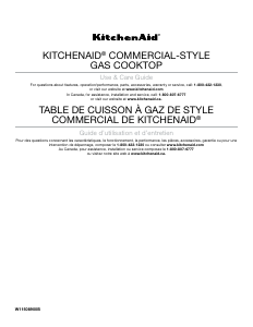 Handleiding KitchenAid KCGC558JSS Kookplaat
