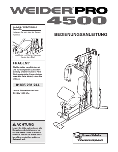 Bedienungsanleitung Weider Pro 4500 Kraftstation