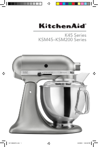 Manual de uso KitchenAid KSM150AGBCS Batidora de pie