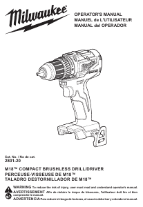 Mode d’emploi Milwaukee 2801-22CT Perceuse visseuse