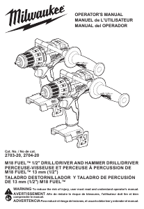 Mode d’emploi Milwaukee 2704-22 Perceuse visseuse