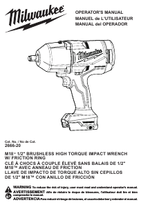 Manual Milwaukee 2666-21B Impact Wrench