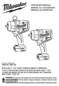 Manual Milwaukee 2966-22 Impact Wrench