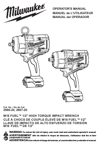 Manual de uso Milwaukee 2967-20 Llave de impacto