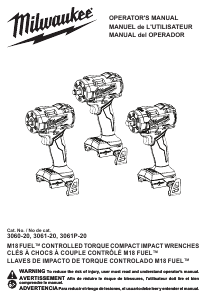 Manual de uso Milwaukee 3060-20 Llave de impacto