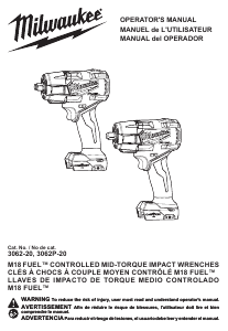 Manual Milwaukee 3062-20 Impact Wrench