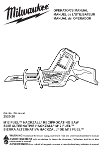 Manual Milwaukee 2520-21XC Reciprocating Saw