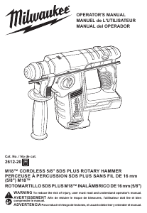 Manual de uso Milwaukee 2612-21 Martillo perforador